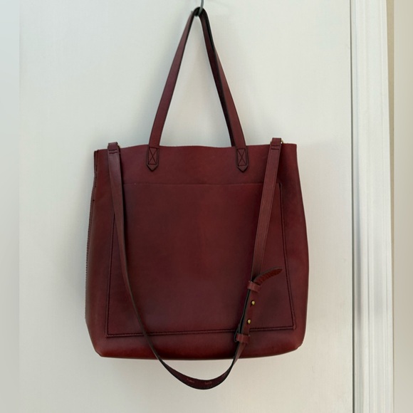Madewell The Transport Medium Leather Tote in Burgundy - Picture 3 of 5